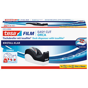 tesafilm Tischabroller Orca + 1 Rolle kristall-klar