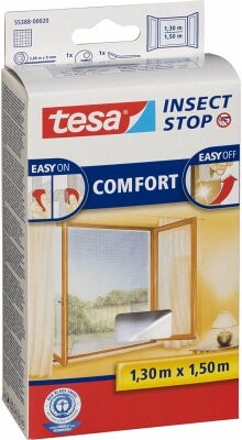 tesa Fliegengitter Comfort Klettband 1,3x1,5m weiß