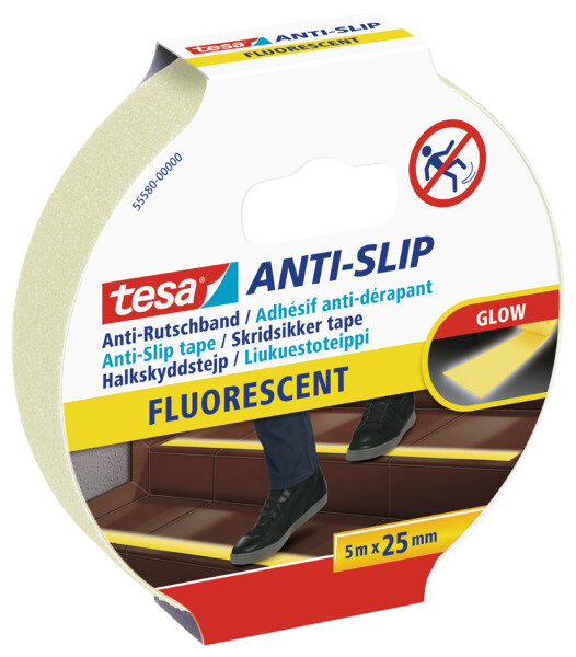 tesa Anti-Rutschband fluoreszierend 5m 25mm