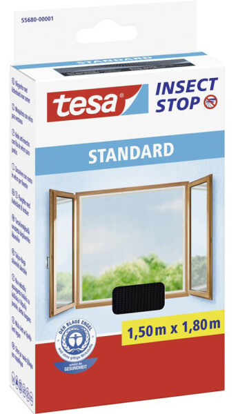 tesa Fliegengitter Standard Klettband 1,5x1,8m anthrazit