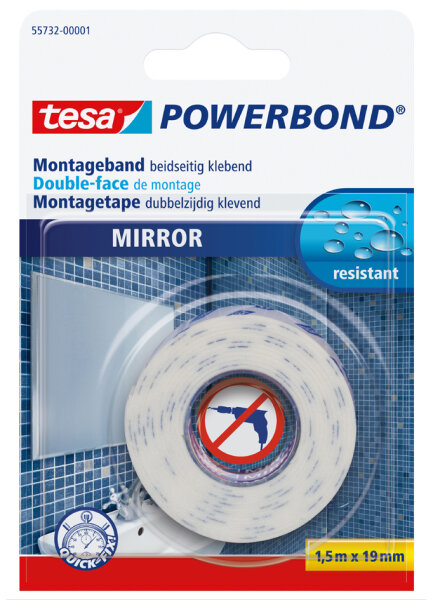 tesa Powerbond Montageband Spiegel 5m 19mm