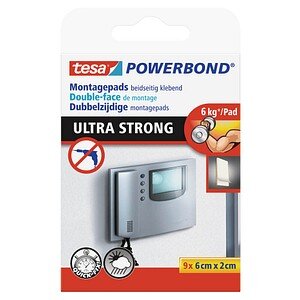 tesa Powerbond Montagepads Ultra Strong 9 St. 0,06m 20mm