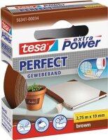 tesa extra Power Perfect Gewebeband 2,75m 19mm braun