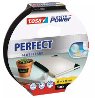 tesa extra Power Perfect Gewebeband 2,75m 38mm schwarz