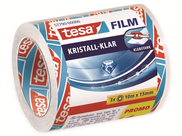 tesafilm Rolle 10m 15mm kristall-klar                   3St.