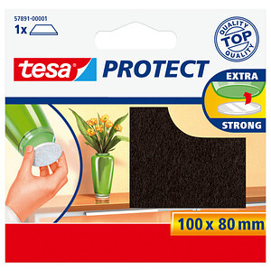tesa Protect Filzgleiter rechteckig 100 x 80mm braun