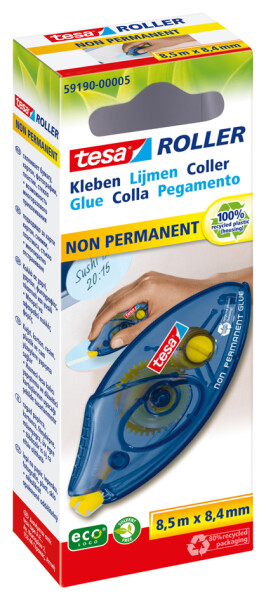 tesa Roller Kleben Non Perm. ecoLogo Einwegroller