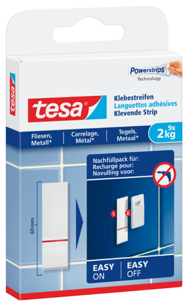 tesa Klebestreifen Fliesen & Metall bis 2kg             9St.