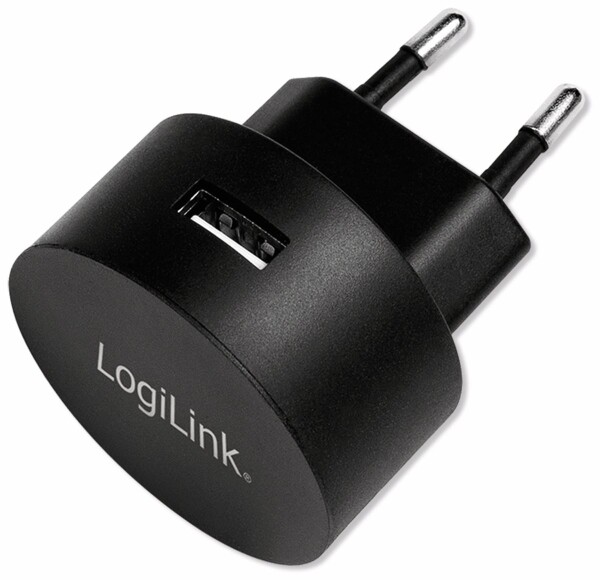 Logilink USB Steckdosenadapter 1port,10.5W,Fast Charging,sch