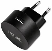 Logilink USB Steckdosenadapter 1port,10.5W,Fast Charging,sch
