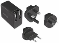 Logilink USB Steckdosenadapter 1port,10.5W, 3Stecker,schw.