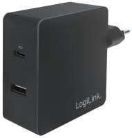 Logilink USB Steckdosenadapter 2port,USB-C &...