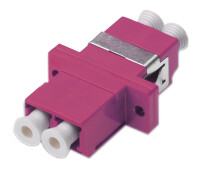 DIGITUS LWL Kupplung LC -> LC Duplex Coupler, OM4, Pink