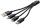 DIGITUS 3-in-1 Ladekabel USB A Lightning + Micro USB + USB-C