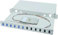 DIGITUS LWL Spleißbox 1HE bestückt  6x LC DX...
