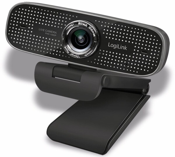 Logilink Webcam 1080p FHD Webcam + Dual-Mikro 100°   schwarz