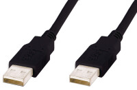 DIGITUS USB 2.0 Anschlusskabel Typ A -A  St/St     1.0m,  sw