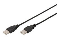 DIGITUS USB 2.0 Anschlusskabel Typ A -A  St/St     1.8m,  sw