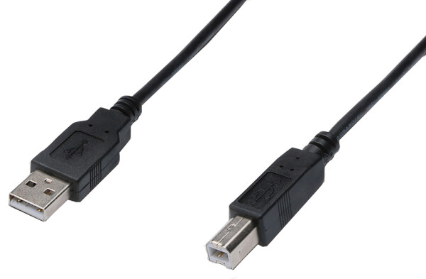 DIGITUS USB 2.0 Anschlusskabel Typ A -A  St/St     0,5m,  sw