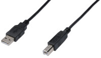 DIGITUS USB 2.0 Anschlusskabel Typ A -B  St/St     1.0m,  sw