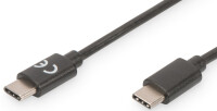 DIGITUS USB 2.0 Anschlusskabel Typ C -C  St/St     1.0m,  sw