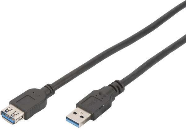 DIGITUS USB 3.0 Verlängerungskabel Typ A -A St/Bu  3.0m,  sw