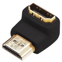 DIGITUS HDMI Adapter, 90° gewinkelt, schwarz-gold