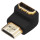 DIGITUS HDMI Adapter, 90° gewinkelt, schwarz-gold