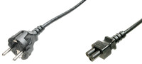 DIGITUS Deutsches Netzanschlusskabel, 0,75m, schwarz
