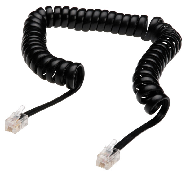 DIGITUS UAE Modular Spiral-Anschlusskabel, 2m, schwarz