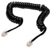 DIGITUS UAE Modular Spiral-Anschlusskabel, 2m, schwarz