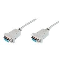 DIGITUS Null-Modem Anschlusskabel, 1,8m, beige