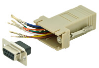 DIGITUS RS 232 Adapter, DB9,   RJ45, Modular DB9 F,  RJ45 F