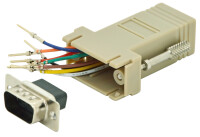DIGITUS RS 232 Adapter, DB9,   RJ45, Modular DB9 M,  RJ45 F