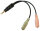 Logilink Audio Adapter 3,5mm Male 4p.-> 2x3,5mm female  15cm