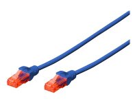 DIGITUS CAT 6 U/UTP Patchkabel - LSZH, 0,25m, blau