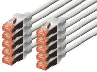 DIGITUS CAT 6 S/FTP Patchkabel, 10 Stück, 0,5m, schwarz