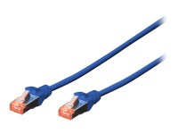 DIGITUS CAT 6 S/FTP Patchkabel, 10 Stück, 1m, blau