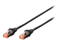 DIGITUS CAT 6 S/FTP Patchkabel, 10 Stück, 1m, schwarz