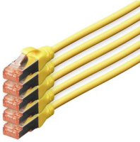DIGITUS CAT 6 S/FTP Patchkabel, 5 Stück, 10m, gelb