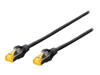 DIGITUS CAT 6A S/FTP Patchkabel, 0,25m, schwarz