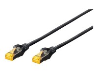 DIGITUS CAT 6A S/FTP Patchkabel, 0,5m, schwarz