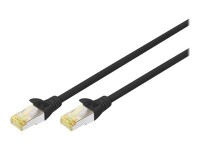 DIGITUS CAT 6A S/FTP Patchkabel, 10 Stück, 1m, schwarz