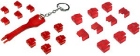 Logilink RJ45 Port Blocker Set 10Stück rot +...