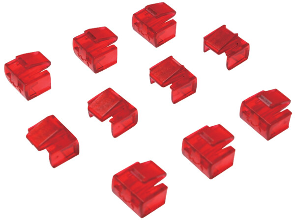 Logilink RJ45 Port Blocker Set 10Stück rot