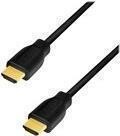 Logilink HDMI-Kabel A/M zu A/M, 4K/60 Hz, CCS, schwarz, 2,0m