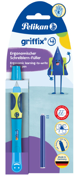 Pelikan griffix Füller  Linkshänder Neon Black Blister