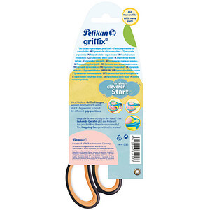 Pelikan griffix Schulschere spitz  Linkshänder NeonBlack Blister