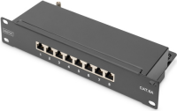 DIGITUS CAT 6A, Klasse E Patch Panel, geschirmt, schwarz