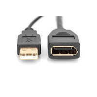 DIGITUS 4K HDMI Adapter - HDMI auf DisplayPort 0,2m schwarz